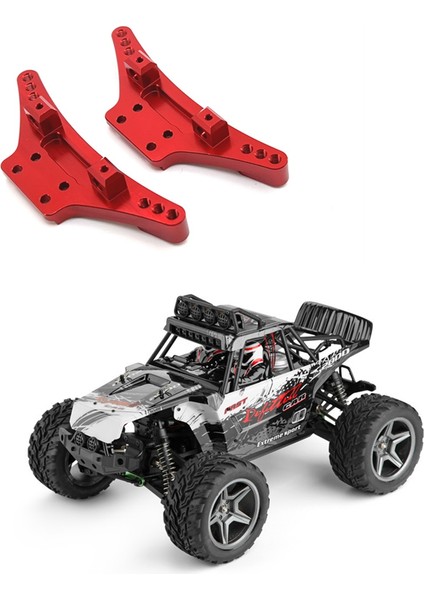 Wltoys 104009 104016 104018 12401 12402-A 12403 12409 Yükseltme Parçaları Için Metal Ön ve Arka Şok Kulesi, Kırmızı (Yurt Dışından)