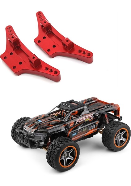 Wltoys 104009 104016 104018 12401 12402-A 12403 12409 Yükseltme Parçaları Için Metal Ön ve Arka Şok Kulesi, Kırmızı (Yurt Dışından)