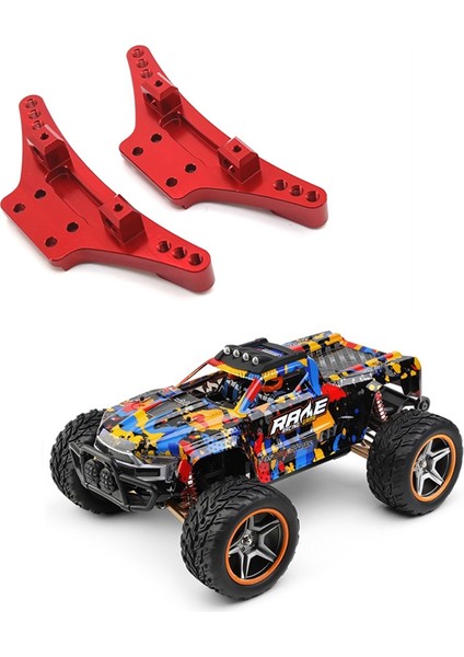 Wltoys 104009 104016 104018 12401 12402-A 12403 12409 Yükseltme Parçaları Için Metal Ön ve Arka Şok Kulesi, Kırmızı (Yurt Dışından)