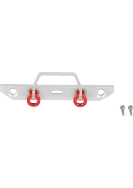 Cnc Metal Ön Tampon Kanca ile 1/24 Rc Paletli Araba Eksenel SCX24 90081 Yükseltme Parçaları, Gümüş (Yurt Dışından)