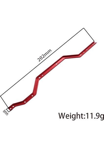 Adet Metal Kirişli Yan Çerçeve Şasi Rayları 1/18 Rc Paletli Araba TRX4M Trx4-M Yükseltme Parçası, Siyah (Yurt Dışından)