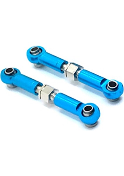 Metal Ön Arka Rot Bağlantı Servo Bağlantı Çubuğu Seti Wltoys 104072 1/10 Rc Araba Yükseltme Parçaları Aksesuarları, Mavi (Yurt Dışından)