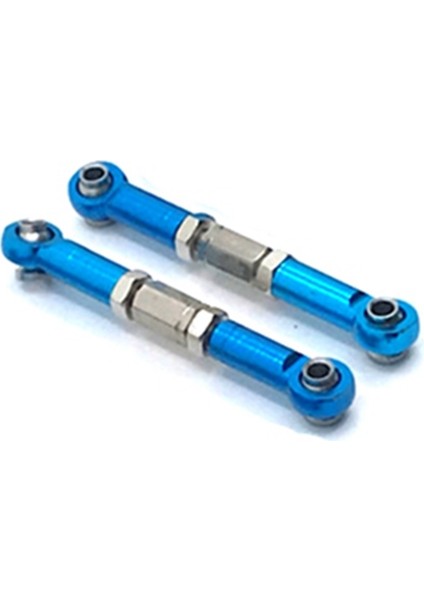 Metal Ön Arka Rot Bağlantı Servo Bağlantı Çubuğu Seti Wltoys 104072 1/10 Rc Araba Yükseltme Parçaları Aksesuarları, Mavi (Yurt Dışından)