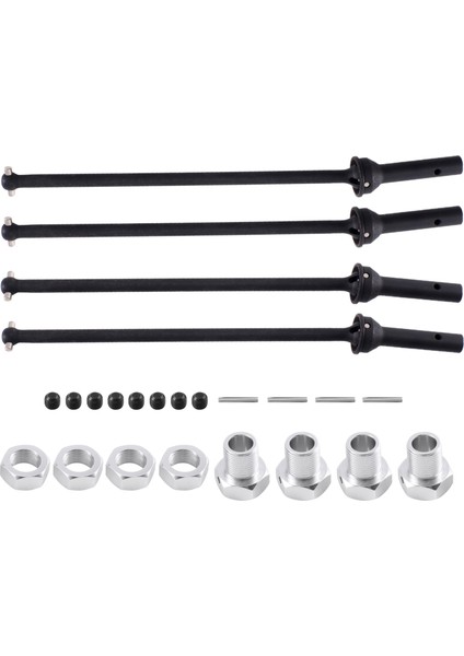4 Adet Metal Ön ve Arkadan Çekişli Motosiklet Mili Cvd Genişletilmiş Tekerlek Altıgen ile 1/10 Arrma Kraton Outcast Yükseltme Parçaları, Gümüş (Yurt Dışından)