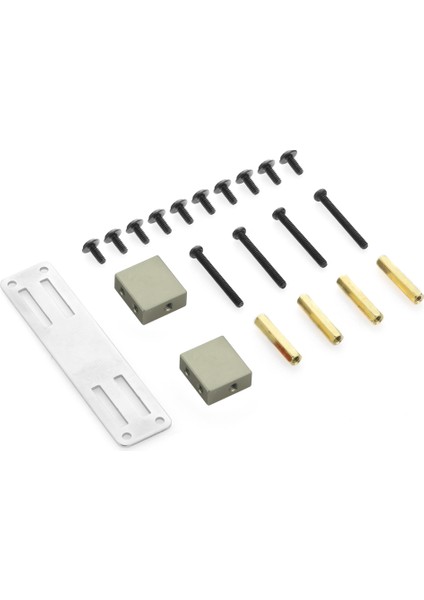 Metal Servo Sabit Montaj Braketi Kiti Wpl B14 B16 B36 C24 C34 1/16 Rc Kamyon Araba Yükseltme Parçaları Aksesuarları, Titanyum (Yurt Dışından)