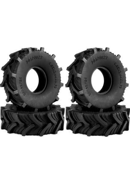 4 Adet 62X20MM 1.0 Çamur Arazi Jant Lastiği Lastik Lastik Eksenel SCX24 AX24 FCX24 TRX4M 1/18 1/24 Rc Paletli Araba Parçaları (Yurt Dışından)