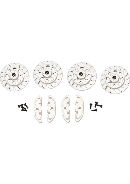 Eksenel RBX10 Ryfit Eksenel AXI232045 Için Simülasyon Fren Diski Bağlayıcı Seti(4) 1/10 Simülasyon Tırmanma Arabası, Gümüş (Yurt Dışından)