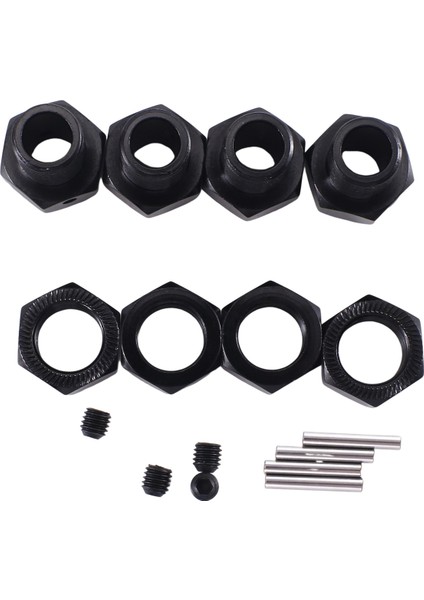 4 Adet Metal Genişletilmiş Tekerlek Altıgen Hub Adaptörü 1/10 Arrma Kraton Outcast Rc Araba Yükseltme Parçaları Aksesuarları, Siyah (Yurt Dışından)