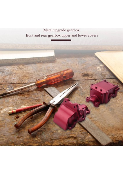 Metal Dalga Kutusu Dişli Kutusu Kabuk Kapağı Diferansiyel Konut 144001-1254 Wltoys 144001 1/14 Rc Araba Parçaları, Kırmızı 2 Adet (Yurt Dışından)