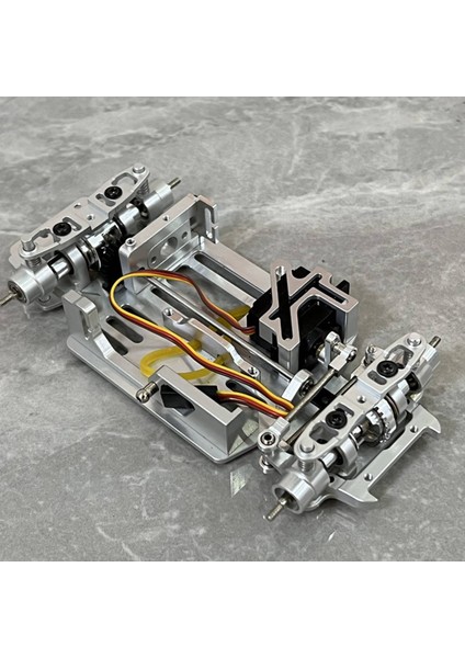 Mini-Q 1/28 Rc Drift Araba Yükseltme Parçaları Için Metal Şasi ve Ikinci Zemin Plakası, Kırmızı (Yurt Dışından)