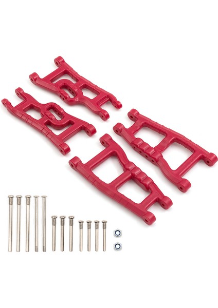 Traxxas Slash 2WD 1/10 Kısa Kulvar Yükseltme Parçaları Için Naylon Ön ve Arka Süspansiyon Kolları ve Bağlantı Çubuğu 3631, Kırmızı (Yurt Dışından)