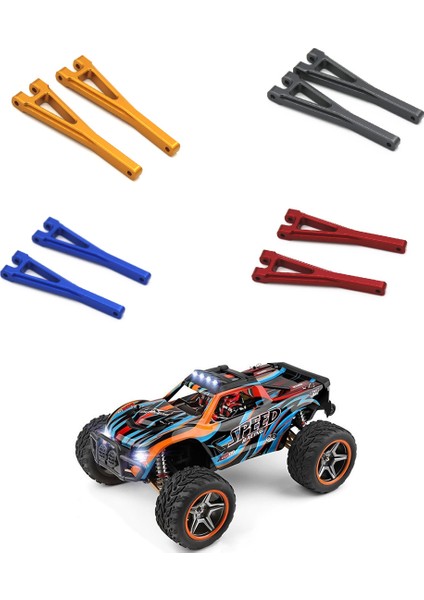 Wltoys 104009 12402-A Rc Araba Yükseltme Parçaları Aksesuarları Için Metal Ön Üst Süspansiyon Kolu, Kırmızı (Yurt Dışından)