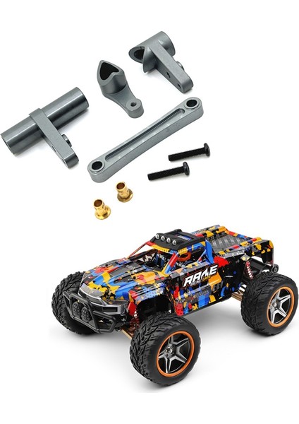 Wltoys Için Metal Direksiyon Düzeneği 104009 104016 104018 12401 12402-A 12403 12404 12409 Yükseltme Parçaları, Titanyum Renk (Yurt Dışından)