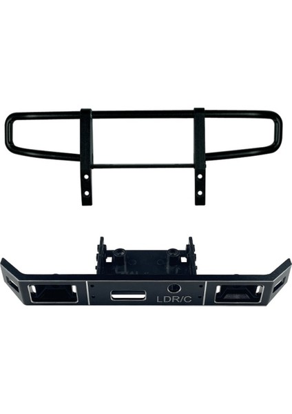 LD-P06 Metal Ön Tampon Ldrc LD-P06 Ld P06 Unimog 1/12 Rc Kamyon Araba Yükseltme Parçaları Aksesuarları, Siyah (Yurt Dışından)