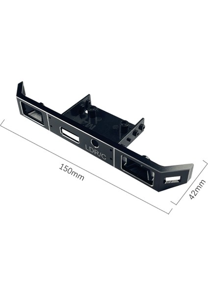 LD-P06 Metal Ön Tampon Ldrc LD-P06 Ld P06 Unimog 1/12 Rc Kamyon Araba Yükseltme Parçaları Aksesuarları, Siyah (Yurt Dışından)