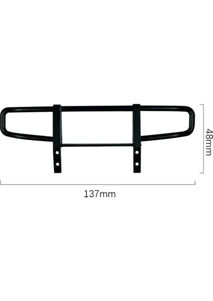 LD-P06 Metal Ön Tampon Ldrc LD-P06 Ld P06 Unimog 1/12 Rc Kamyon Araba Yükseltme Parçaları Aksesuarları, Siyah (Yurt Dışından)