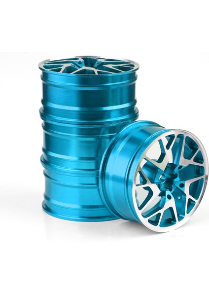 4 Adet 1/10 On-Road Drift Araba 52MM Metal Tekerlek Hub Rc Araba Jant Hsp Tamiya Hpı Kyosho Sakura Traxxas Redcat, Mavi (Yurt Dışından)