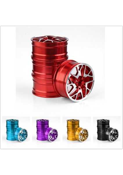 4 Adet 1/10 On-Road Drift Araba 52MM Metal Tekerlek Hub Rc Araba Jant Hsp Tamiya Hpı Kyosho Sakura Traxxas Redcat, Mavi (Yurt Dışından)