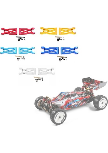 2 Adet Alüminyum Alaşımlı Arka Süspansiyon Kolu Salıncak Kolları Wltoys 104001 1/10 Rc Araba Yükseltme Parçaları Aksesuarları, Kırmızı (Yurt Dışından)