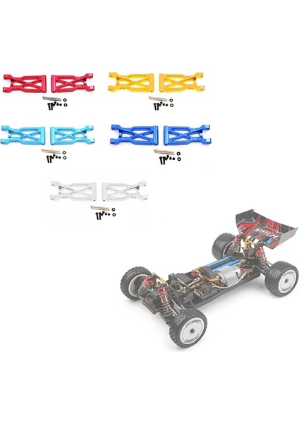 2 Adet Alüminyum Alaşımlı Arka Süspansiyon Kolu Salıncak Kolları Wltoys 104001 1/10 Rc Araba Yükseltme Parçaları Aksesuarları, Kırmızı (Yurt Dışından)