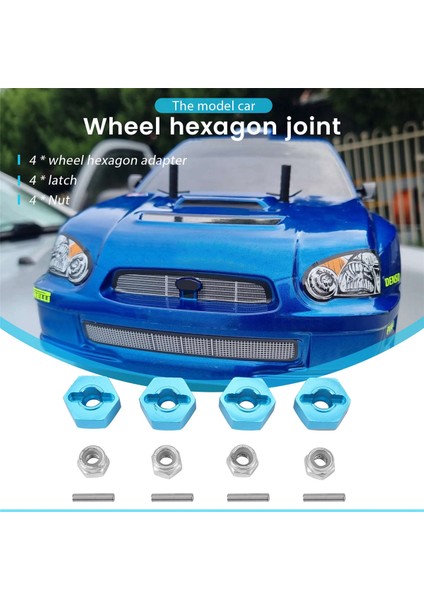 4 Adet Metal 12 mm Tekerlek Altıgen Adaptör Tamiya TT01 Tt-01 TT02 XV01 Tb-04 WT-01N 1/10 Rc Araba Yükseltme Parçaları (Yurt Dışından)