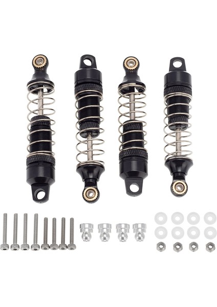 Adet Metal Ön ve Arka Amortisör Yayı Amortisörleri Losi 1/18 Mini-T 2.0 2WD Stadyum Kamyon Yükseltme Parçaları Siyah (Yurt Dışından)