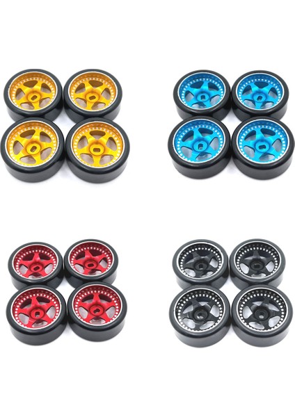 27MM Sert Plastik Drift Lastik Lastik Metal Jant Wltoys 284131 K969 K979 K989 Kyosho Mini-Z 1/28 Rc Araba Parçaları Kırmızı, 2 (Yurt Dışından)
