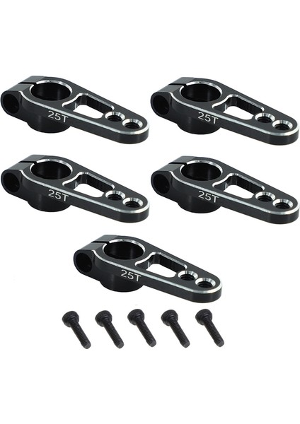 5 Adet Alüminyum Alaşımlı 31MM 25T Direksiyon Servo Kol Boynuz Futaba Sakura D4 1/10 Rc Drift Araba Paletli Parçaları, Siyah (Yurt Dışından)