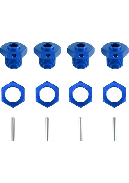 Metal 17MM Tekerlek Altıgen Hub Adaptörü Somun ile Arrma 1/7 Ihlal Sınırsız Felony 1/8 Typhon Rc Araba Parçaları, Mavi (Yurt Dışından)
