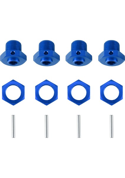 Metal 17MM Tekerlek Altıgen Hub Adaptörü Somun ile Arrma 1/7 Ihlal Sınırsız Felony 1/8 Typhon Rc Araba Parçaları, Mavi (Yurt Dışından)