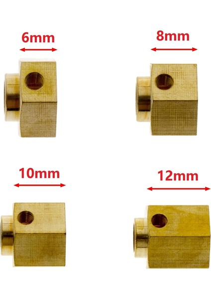 12 mm Genişletilmiş Tekerlek Hex Ağır Pirinç Adaptörü Eksenel SCX10 Iıı AXI03007 Capra 1.9 Utb Rc Paletli Yükseltme Parçaları, 12MM (Yurt Dışından)