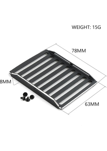 Metal Bagaj Taşıyıcı Portbagaj Eksenel SCX24 Jeep Wrangler Jlu 1/24 Rc Paletli Araba Yükseltme Parçaları, Kırmızı (Yurt Dışından)