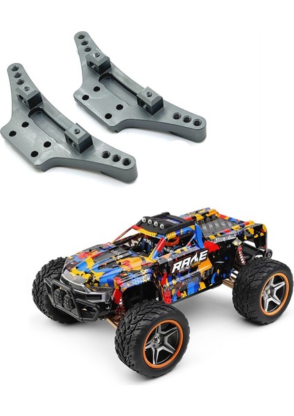Wltoys 104009 104016 104018 12401 12402-A 12403 12409 Yükseltme Parçaları Için Metal Ön ve Arka Şok Kulesi, Titanyum Renk (Yurt Dışından)