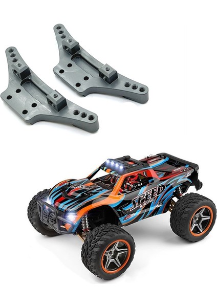 Wltoys 104009 104016 104018 12401 12402-A 12403 12409 Yükseltme Parçaları Için Metal Ön ve Arka Şok Kulesi, Titanyum Renk (Yurt Dışından)