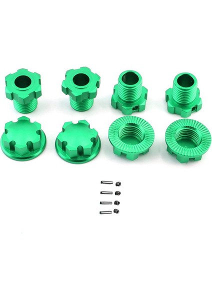 Metal 17MM Kavisli Tekerlek Altıgen Göbek Adaptörü 8654 Traxxas 1/10 E-Revo 2.0 Maxx 1/8 Kızak Rc Araba Yükseltme Parçaları, Yeşil (Yurt Dışından)