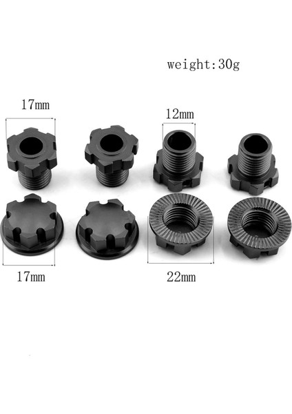 Metal 17MM Kavisli Tekerlek Altıgen Göbek Adaptörü 8654 Traxxas 1/10 E-Revo 2.0 Maxx 1/8 Kızak Rc Araba Yükseltme Parçaları, Yeşil (Yurt Dışından)