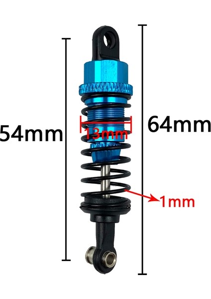 4 Adet Metal Amortisör Damperi Wltoys A959 A959-B A949 A969 A979 K929 1/18 Rc Araba Yükseltme Parçaları, Sarı (Yurt Dışından)