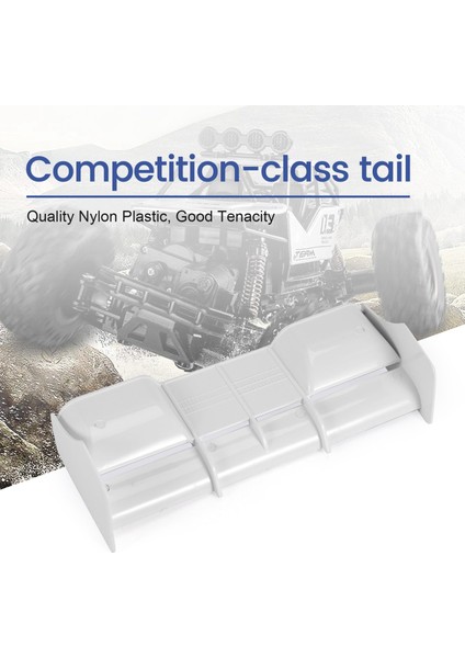 1:8 Buggy Rc Arabalar Rc Plastik Naylon Kuyruk Kanat 1/8 Ölçekli Nitro Elektrik Powered Off Road Buggytruck Uzaktan, Beyaz (Yurt Dışından)