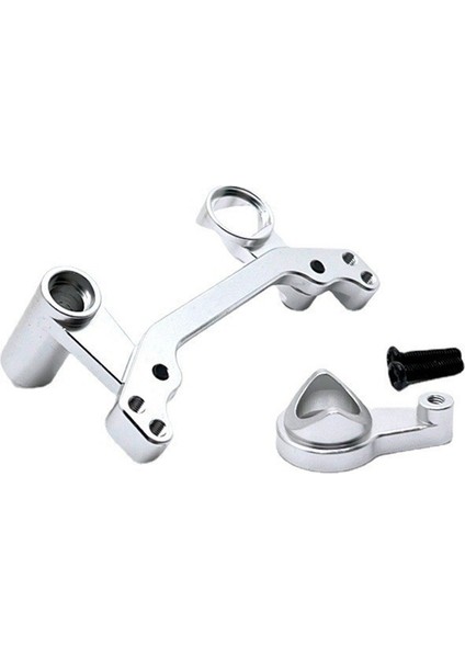 Wltoys 104072 104001 104002 1/10 Rc Araba Yükseltme Parçaları Için Metal Direksiyon Bileşenleri Direksiyon Düzeneği, Gümüş (Yurt Dışından)