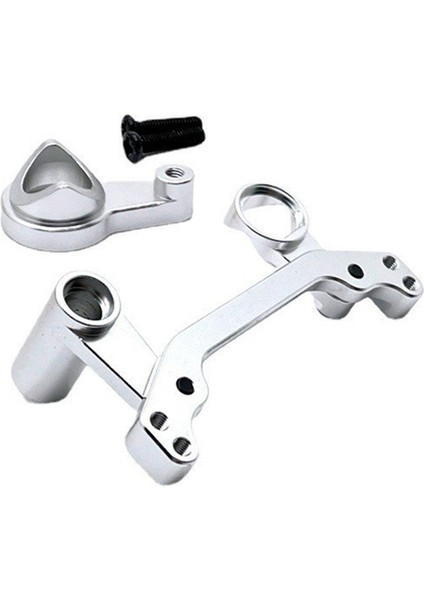 Wltoys 104072 104001 104002 1/10 Rc Araba Yükseltme Parçaları Için Metal Direksiyon Bileşenleri Direksiyon Düzeneği, Gümüş (Yurt Dışından)