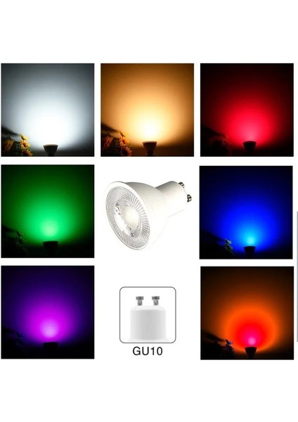 10 Adet 8W LED Ampul (Gu-10) (Mavi)