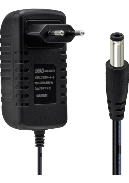 12.6 Volt - 1 Amper 5.5*2.5 Uçlu Kırmızı Yeşil Ledli Yerli Üretim Priz Tip? - EMY4545-3453