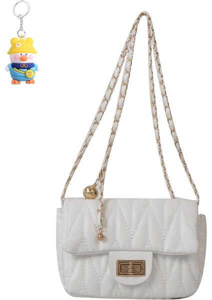 Crossbody Çanta Kadın Moda Çanta Nakış Ipliği Tek Omuz Küçük Kare Çanta (Yurt Dışından)