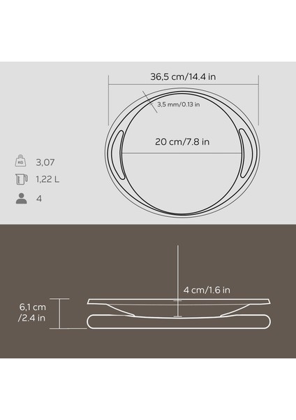 Döküm Yuvarlak Saç Kavurma Tavası Döküm Demir Yekpare Çift Kulplu Kayın Servis Ahşabı Çap(Ø)28cm. indirimleri