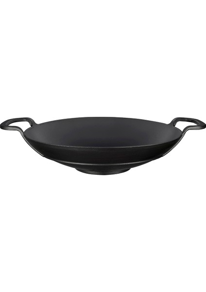Döküm Yuvarlak Wok Döküm Demir Yekpare Çift Kulplu Çap(Ø)38cm.