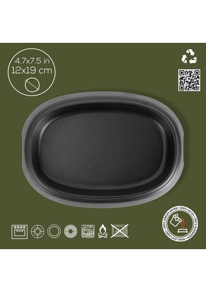 Döküm Oval Fajita Tabağı Ölçü 12x19cm. fiyatları
