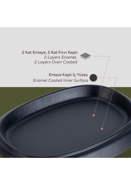 Döküm Oval Fajita Tabağı Ölçü 12x19cm. fırsatları
