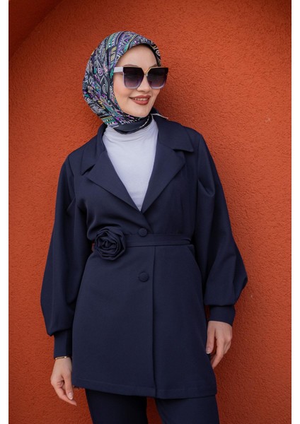 Need Gül Kuşaklı Ceket Pantolon Takım-Laci fiyatları