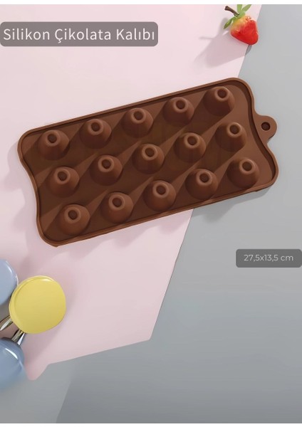 Dolgu Desen Silikon Çikolata Kalıbı