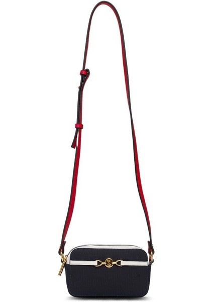 Çapraz Askılı Kadın Çanta Lacivert-Kırmızı-Beyaz Us25232
